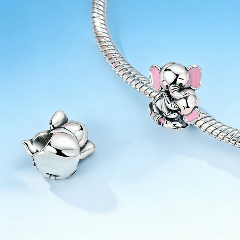 925 Silver Elephant Charms for Jewelry Making