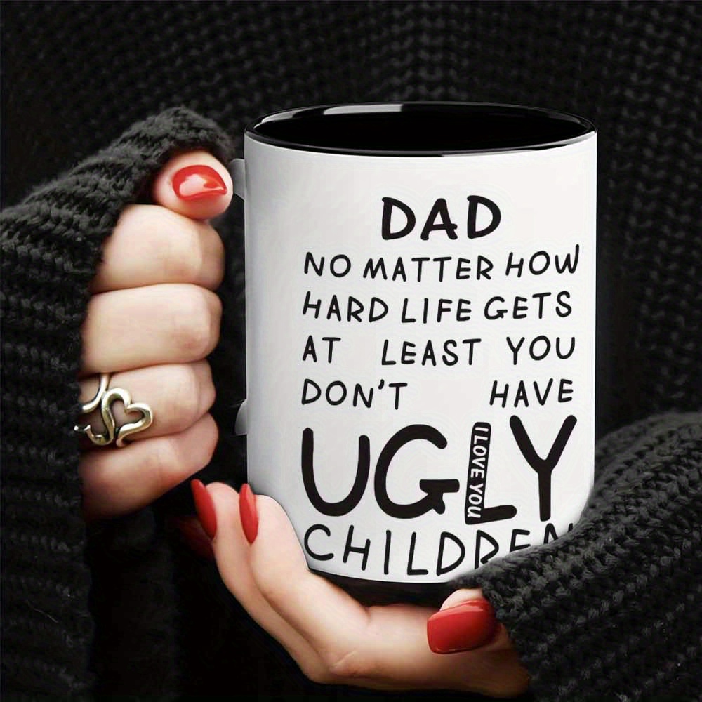 1pc novelty dad ugly children mug coffee cup juice cup - Temu Bahrain