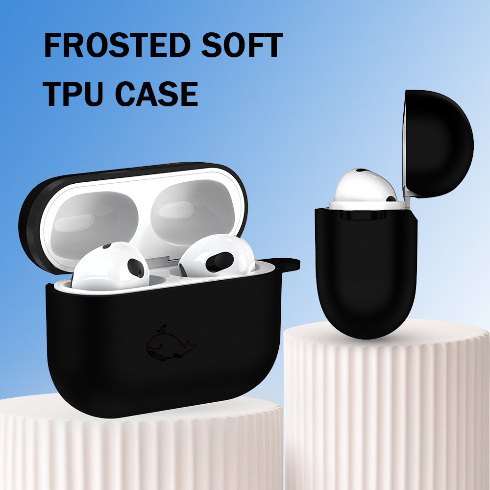 TEMU A Stylish And Elegant Black Earphone Case With A Simple Pattern, Compatible With Iphone 4, 3, 2, Pro 2, And Pro. It's For , Family, Girlfriends,