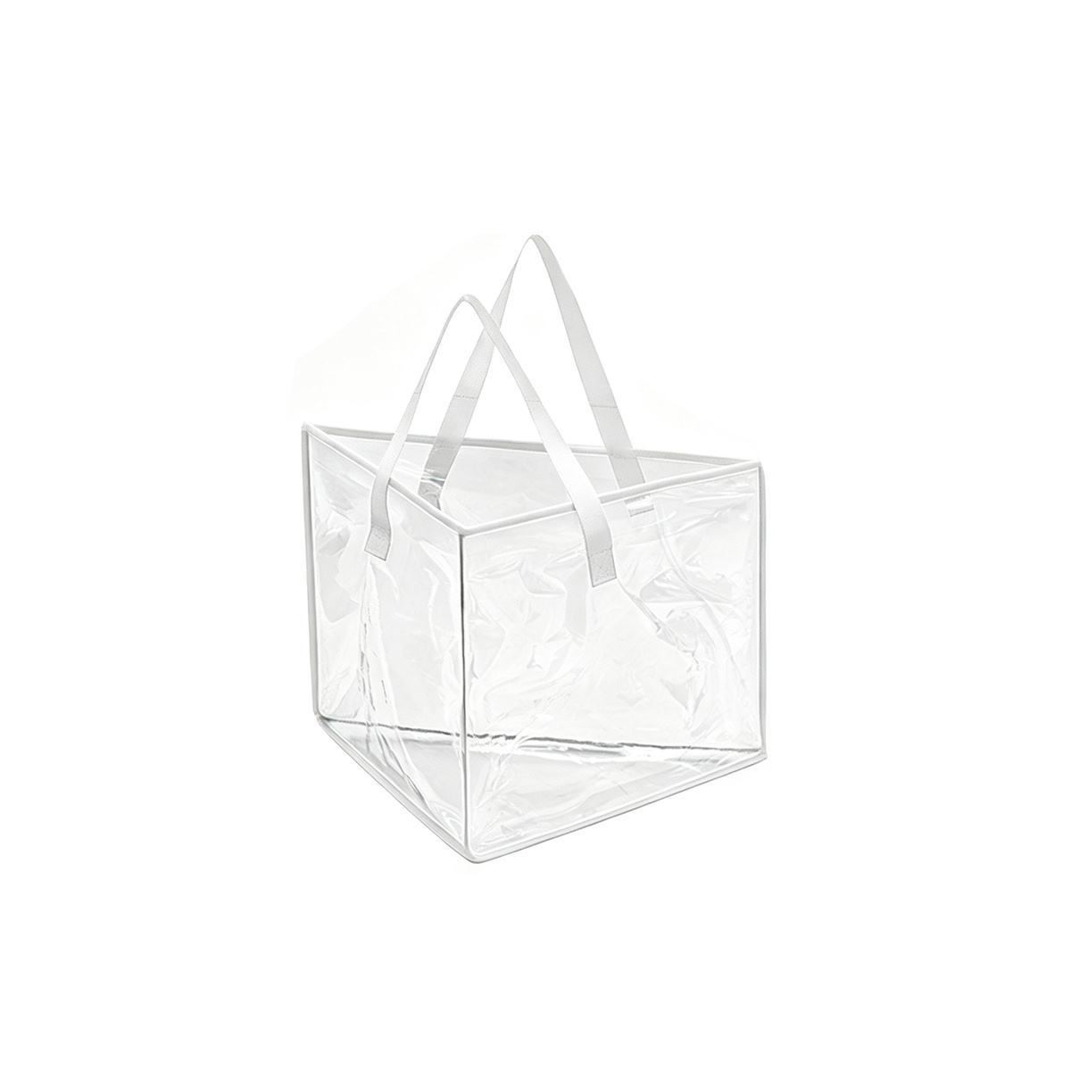 TEMU Pvc Transparent Hanger Storage Bag, Wardrobe Corner Clothes Storage Bag, Hanger Storage Bag, Triangular Strap Handle Storage Box, Suitable For