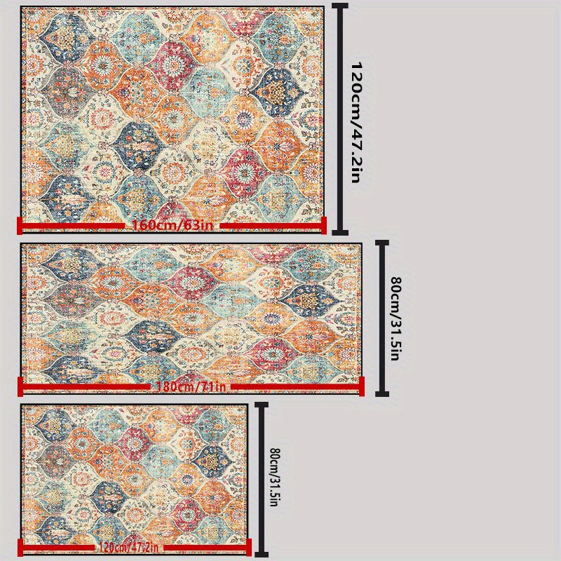 1pc vintage bohemian style floral pattern pet bed mat short plush   crate pad easy clean non stick bite resistant scratch resistant cat litter mat   universal suitable for large dogs and cats crates Product details 2