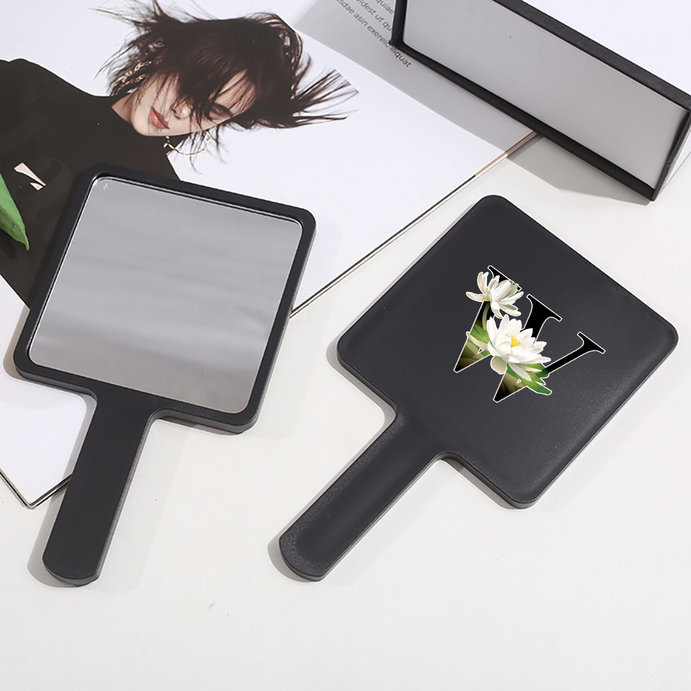 Mini Hand Mirror with Easy Grip Handle, High Definition Scratch-Proof Surface