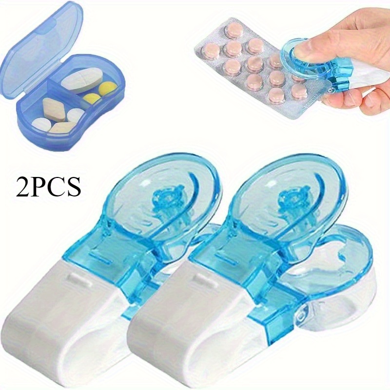 2pcs Portable Medication Dispenser For Home Use, Anti-contamination Pill Dispenser For, Prevents Contact With Medication