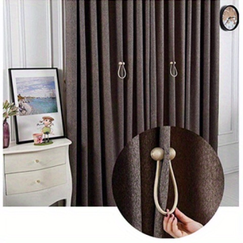 Set of 4 Elegant And Modern Magnetic Curtain Tiebacks, Perfect for Holding Curtains in Place. Ideal for Enhancing The Decor of Offices, Bedrooms, And Living Rooms