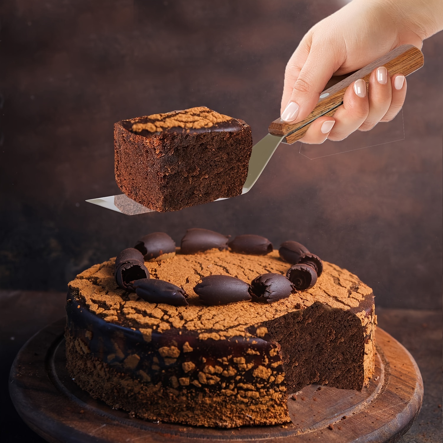Special Tiramisu Spatula with Wooden Handle