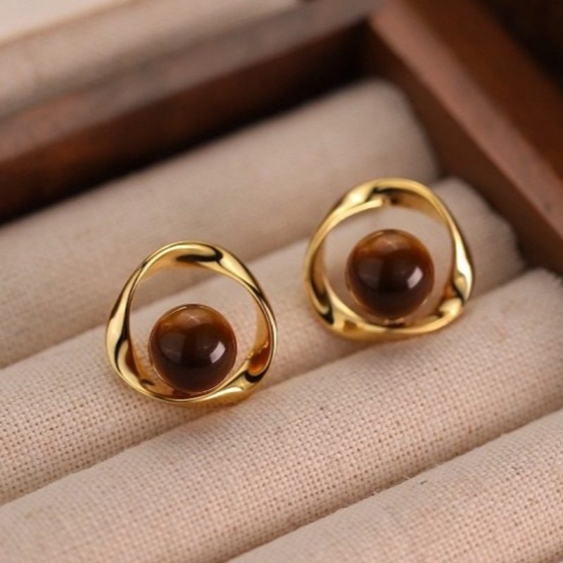 TEMU Pendientes de perlas minimalistas para mujer, modernos, huecos, geométricos, elegantes, para uso diario