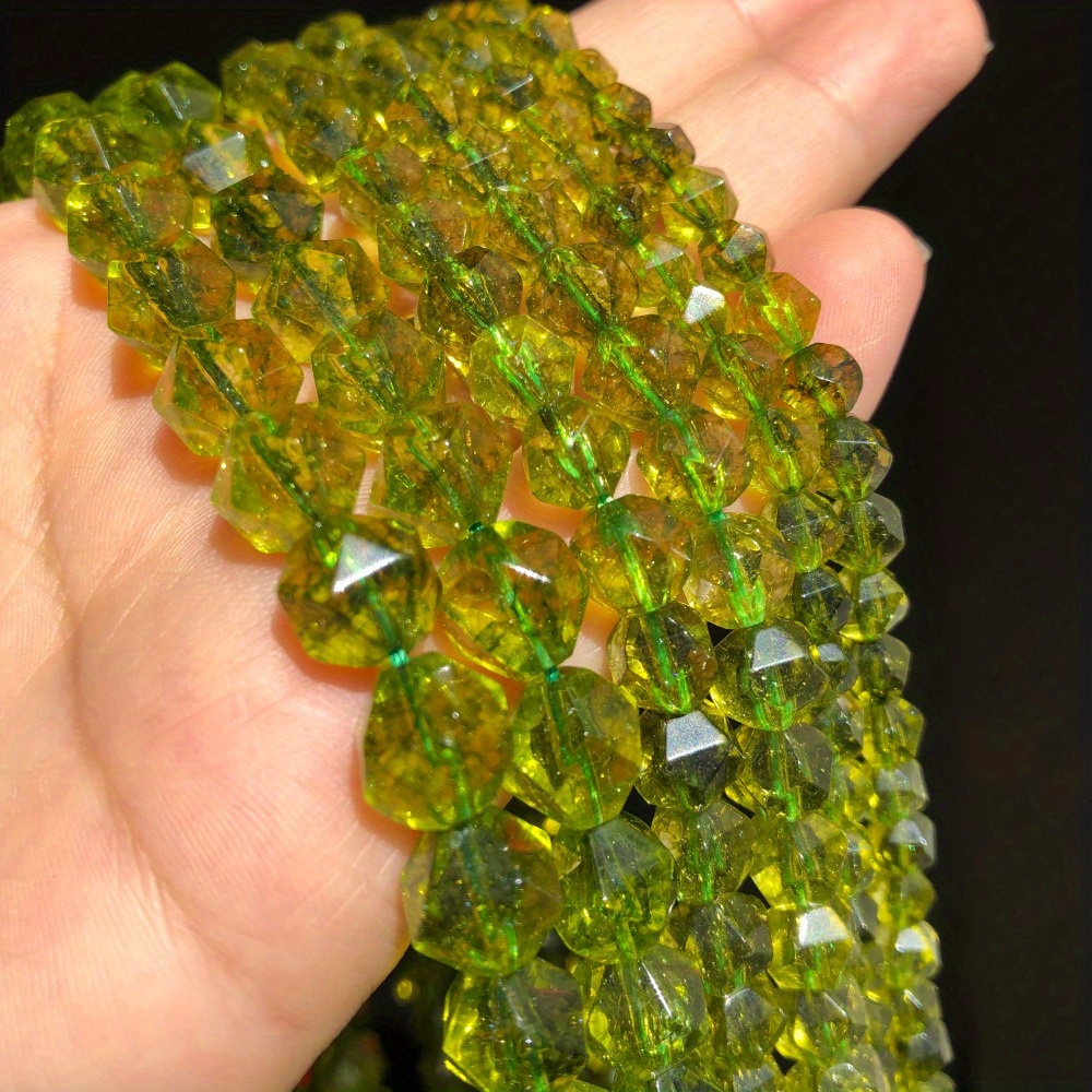 

Green Peridot Stone Beads, Round Loose Spacer Beads For Making - 15'' Strand, Sizes 6/8/10mm