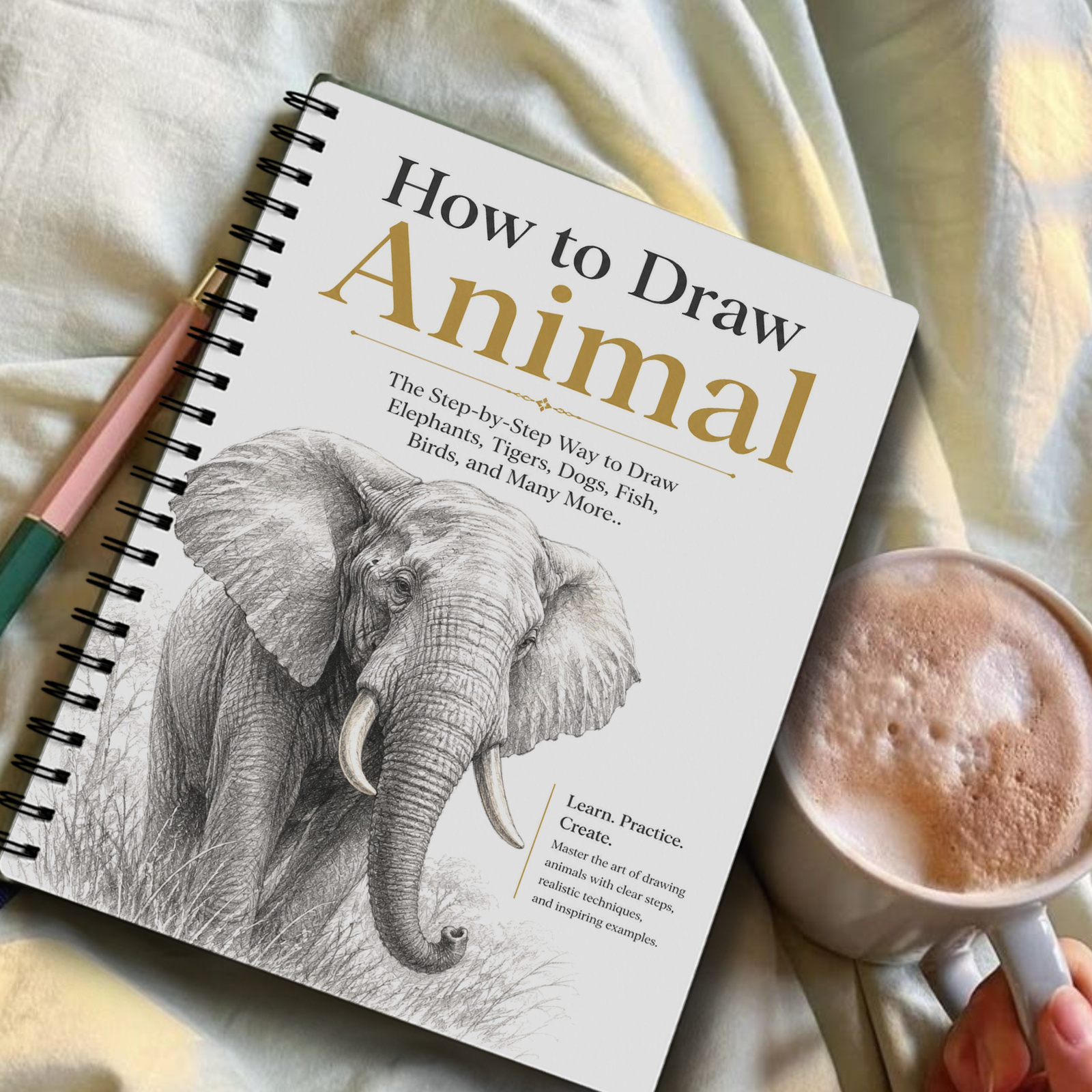 TEMU How To Draw Animals: Animal Drawing Practice, Learn To Sketch , Wild Animals, Birds, Fish & Farm Animals, Easy Drawing For Beginners, Adults,
