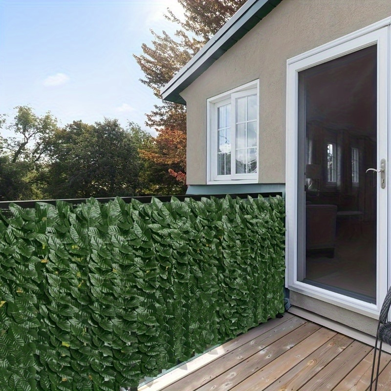 

1pc Artificial Ivy Privacy Fence Screen, Outdoor Plastic Green Plant Vine, Reunion Gift, Garden Wall Decor, Decoration, Home & Party Decorative Greenery