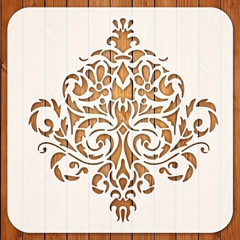 TEMU 1pc Printed Template - Large Floor Template For Painting Floors | Wall Template | Patio Concrete Template | Modern Jacquard Design Template |