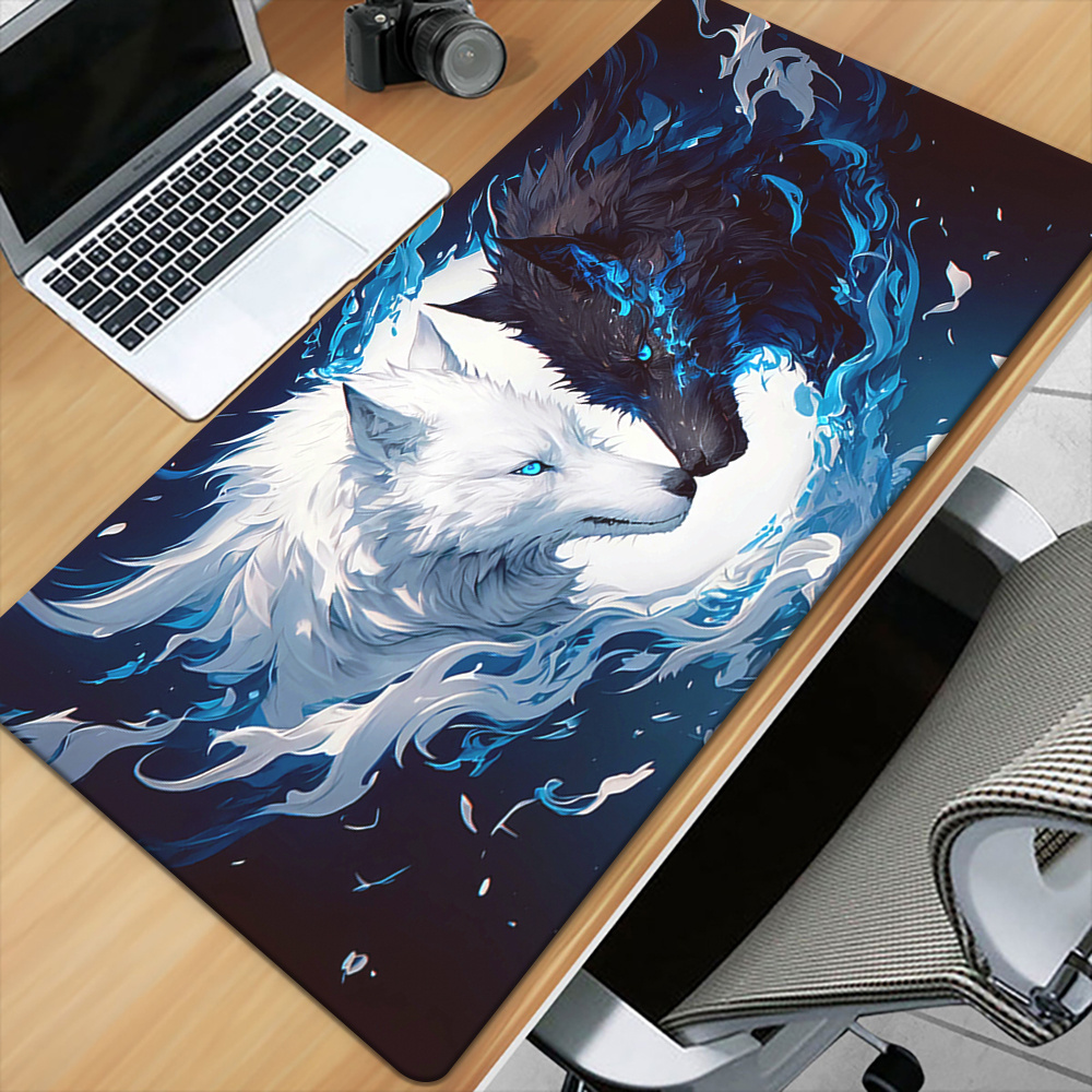 TEMU 1pc Tapis de Bureau Imprimé HD , Tapis de Souris Multifonction XXL, Tapis de et Souris pour Gaming, Tapis de Bureau pour PC et Bureau. Cadeaux