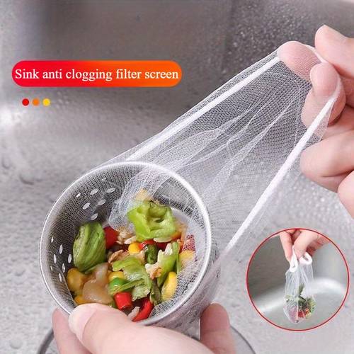 100pcs of disposable sink drain filters for kitchen suitable for washing dishes and vegetables to catch