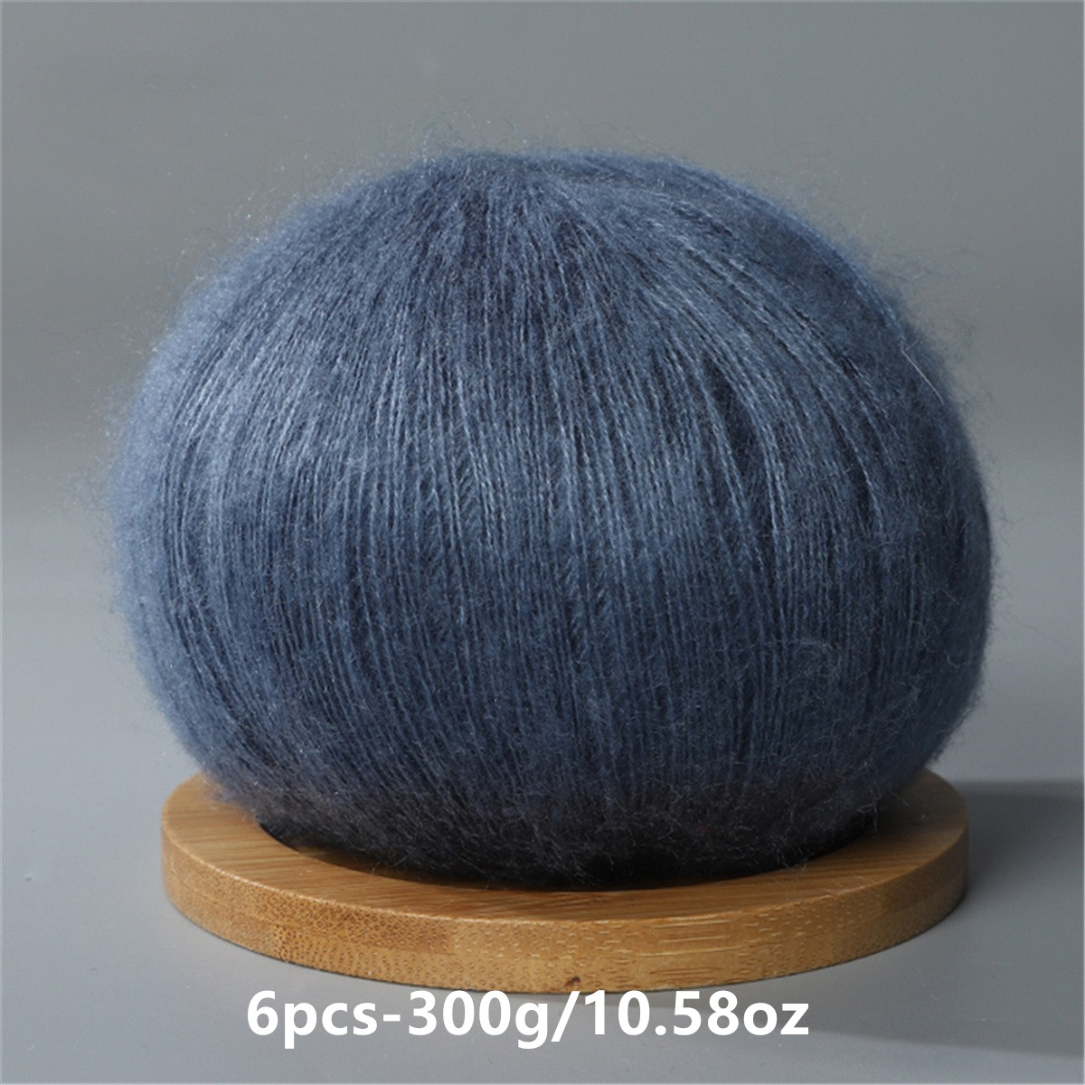 TEMU 6pcs Mohair Yarn Crochet And Hand Knitted Knitting Crocheting Sweater Scarf Shawl Hat, Wool Thread Spring And Summer Soft And 300g/10.58oz Total