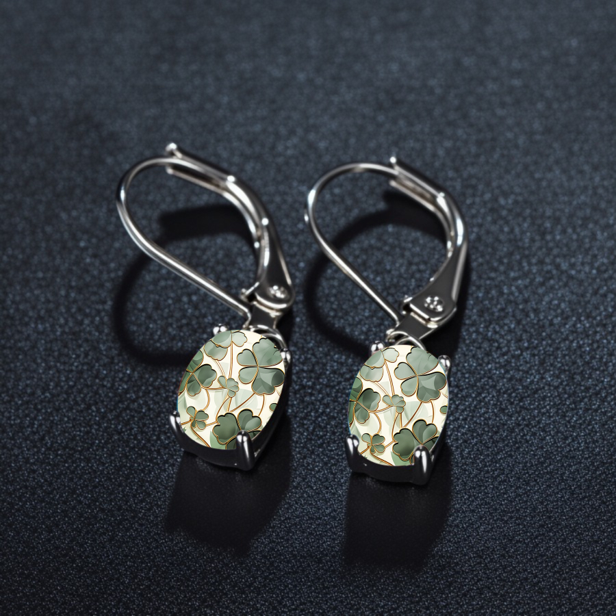 TEMU 2pcs Clover Earrings Earrings Nature Earrings Luck Earrings Pendant Earrings Plant Earrings Jewelry Additions Unique Jewelry Christmas Gifts