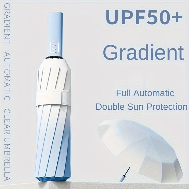 

Automatic Umbrella. Gradient Color, Reinforced And Thickened, And , Portable.