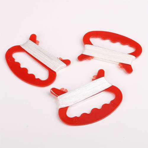 5pcs red and white polyester paper airplane spools 50m 164in durable suitable for all kites stable kite accessories kite launcher material portable spool design