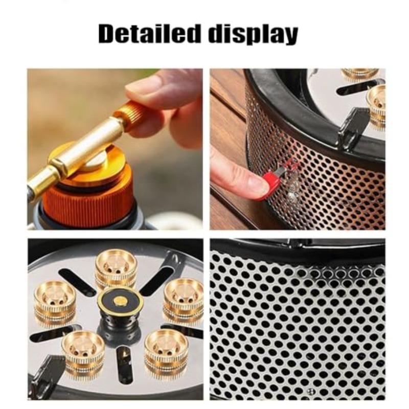 portable 6 propane camping stove heavy duty outdoor gas with windproof carry bag wind resistant operation no spirit required for cookouts boiling frying Product details 3