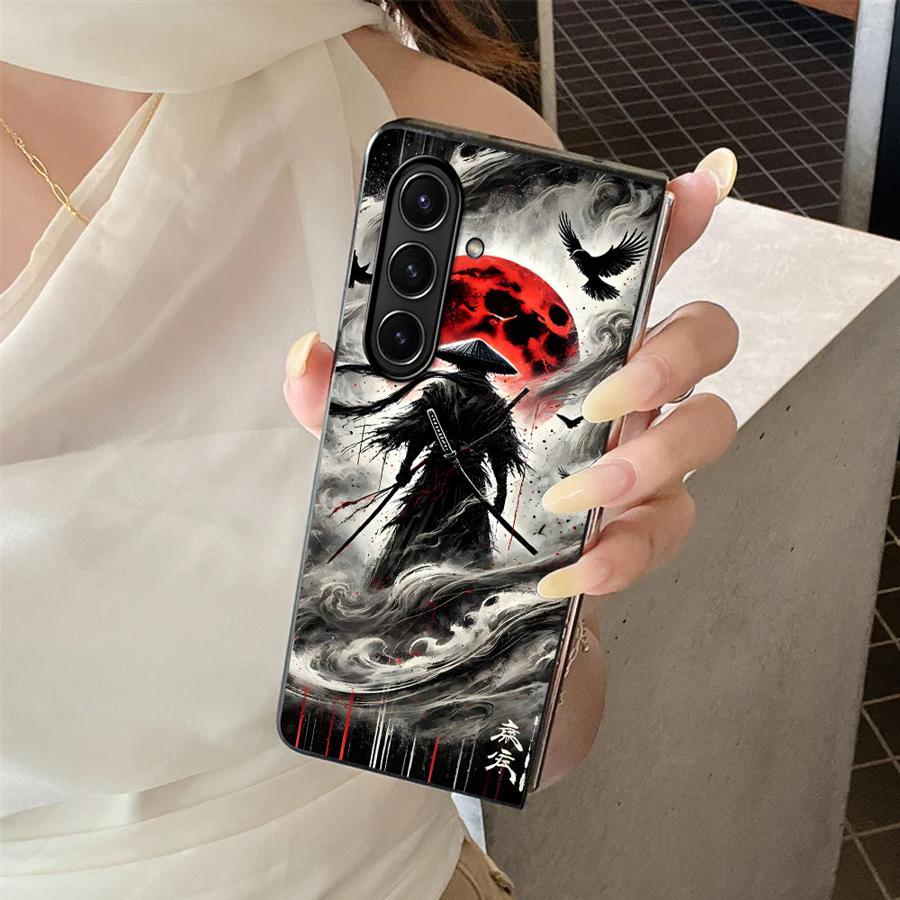 TEMU Back Phone Cover Case Suitable For For Galaxy Fold5 Fold4 Fold6 Fold3 Z Fold 7 6 5 4 3 Moon Landscape