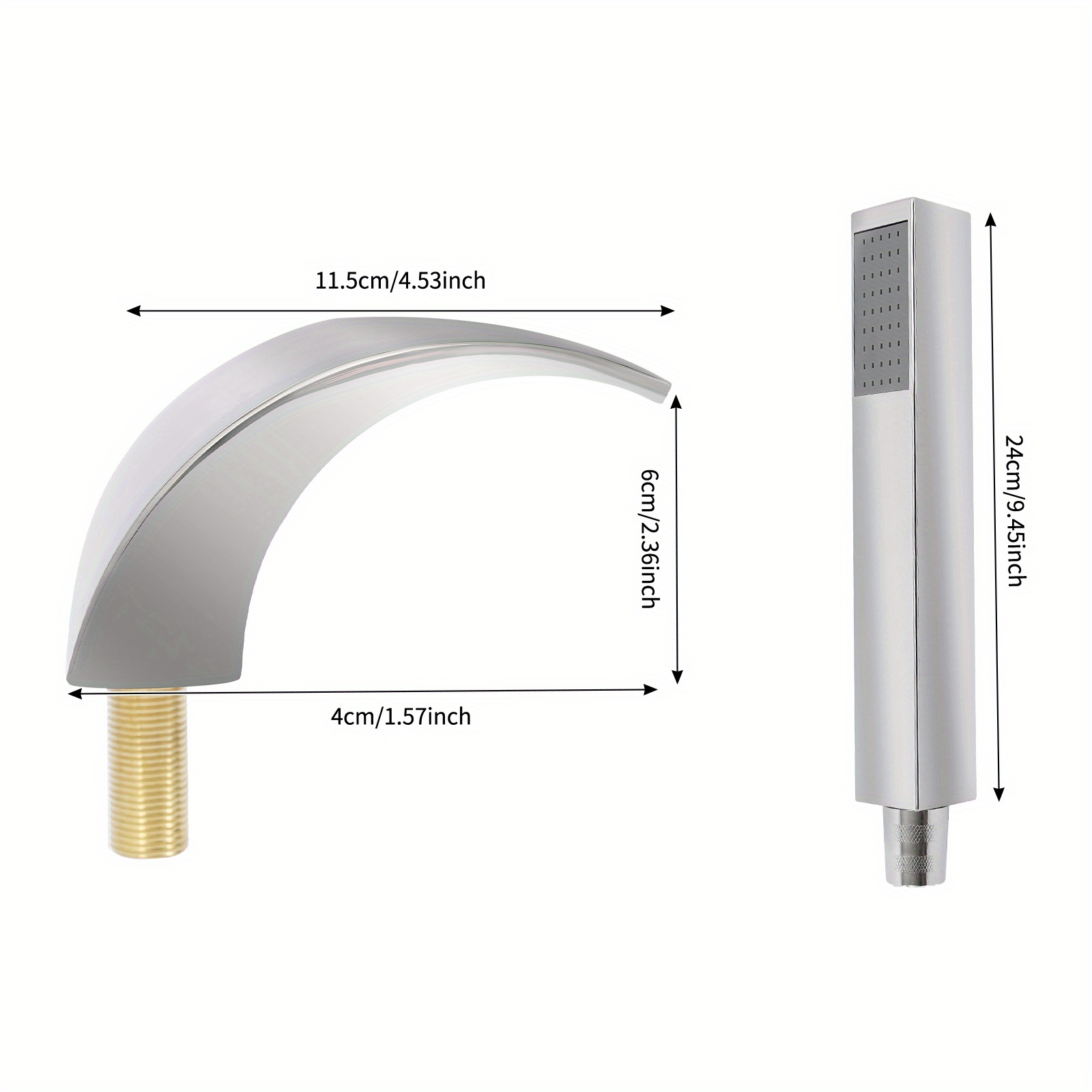 Luxury Bathroom Faucet - Modern Chrome Bath Sink Mixer Tap