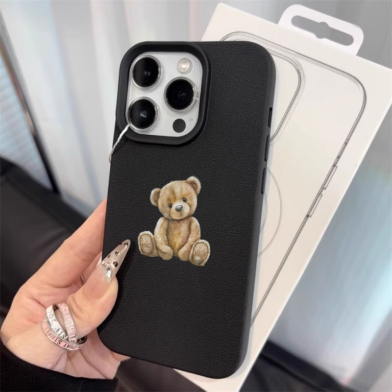 TEMU Phone Case: Cute Tilted Head Brown Bear Pattern Tpu Case Suitable For Iphone 17 Pro Max, Iphone 16, 15, 14, 13, P12, P11, P7, 8, X, Xr, Xs Max -