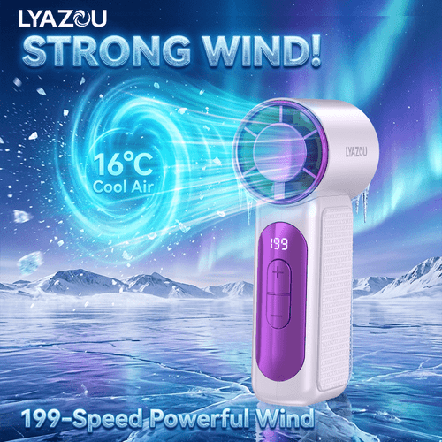 2026 handheld fan portable high speed charging 1800mah mini turbo fan led 199 speed adjustment unisex lightweight and portable student desk mini fan essential for outdoor travel and camping