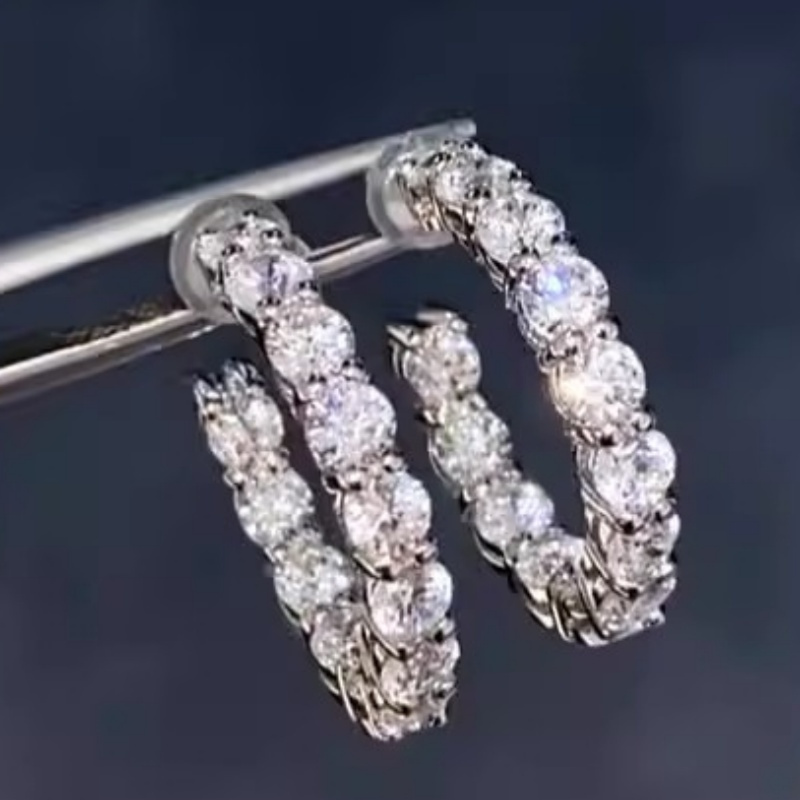 E-shop 1 Paar glitzernde Creolen für Damen, elegant, für den , Party, ideales Valentinstagsgeschenk, Party-Ergänzungen, Ganzjahres-Schmuck