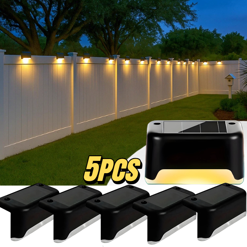 5/ 15pcs Solar Deck Lights Outdoor Path Fence And Deck Lighting For Garden Christmas Parties New Year Events Decorative Holiday