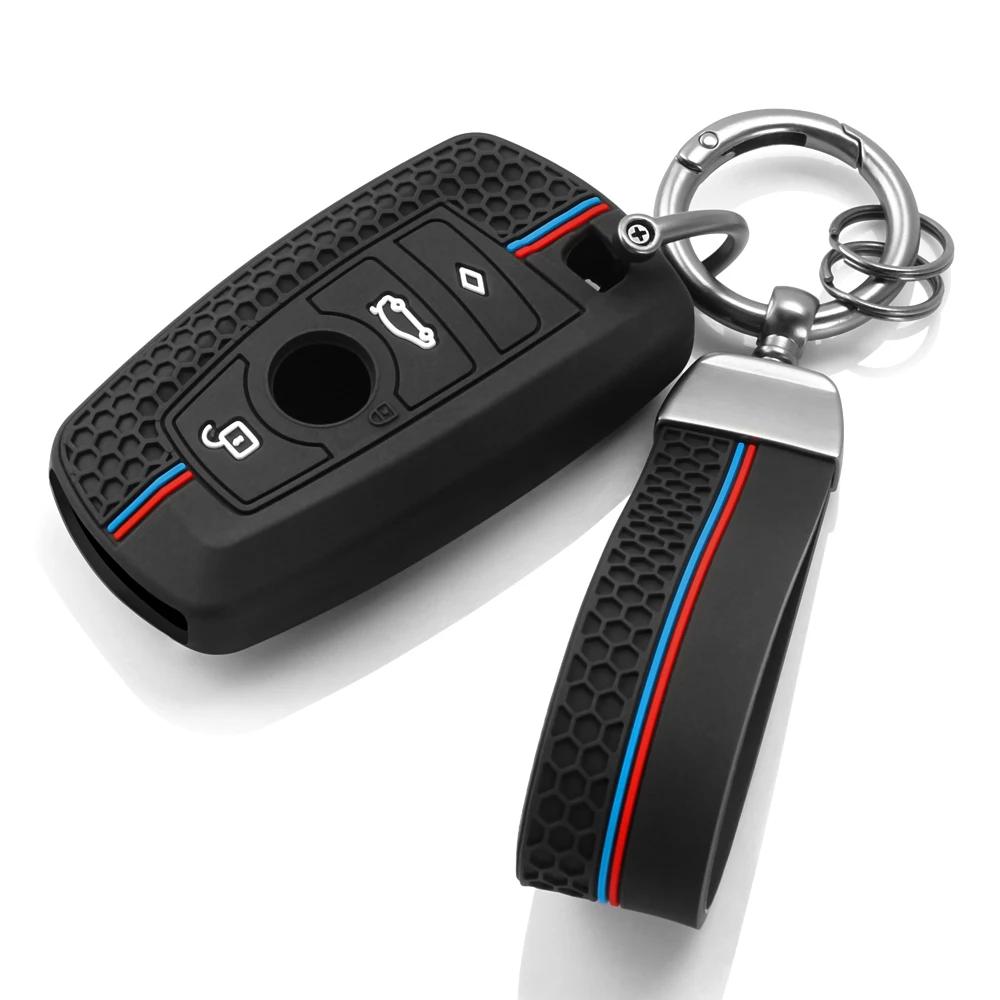 Image of Silicone Car Key Case Keychain Cover For 1 2 3 4 5 6 X1 X3 X4 X5 X6 F36 F25 F26 F30 F34 F10 F07 F20 Z10 G30 F15 F16