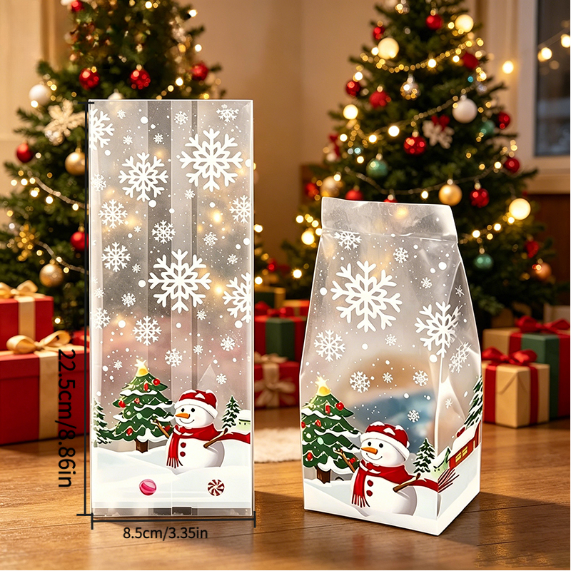 TEMU 48/98pcs Emballage en plastique transparent, de neige de Noël - Emballage en plastique transparent, Convient pour les fêtes d'année, le An,