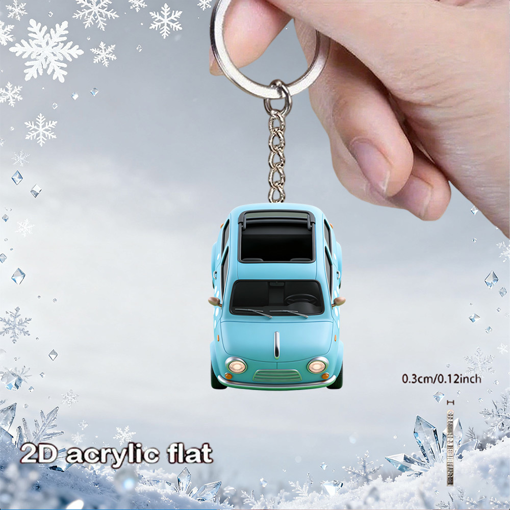 TEMU [2d Flat] [2d Flat] A 2d Flat Acrylic Keychain, Suitable For Car Key Fobs, Keys, Backpacks, Holiday Gifts, Seasonal Decorations, Decorative