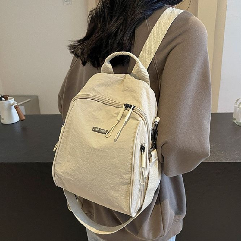 TEMU 여성을 위한 새로운 경량 워싱 백팩, 다중 수납 공간이 있는 간편하고 다용도 출퇴근 가방, 짧은 거리 여행용 캐주얼 숄더백, 경량 핸드헬드 백팩, 다용도 가방
