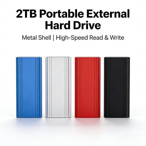 Portable External Solid State Drive Mobile SSD | USB3.1 + Type-C Dual Interface, Plug And Play, Transmission of for Large Files Without Lag | Ultra-Thin Body