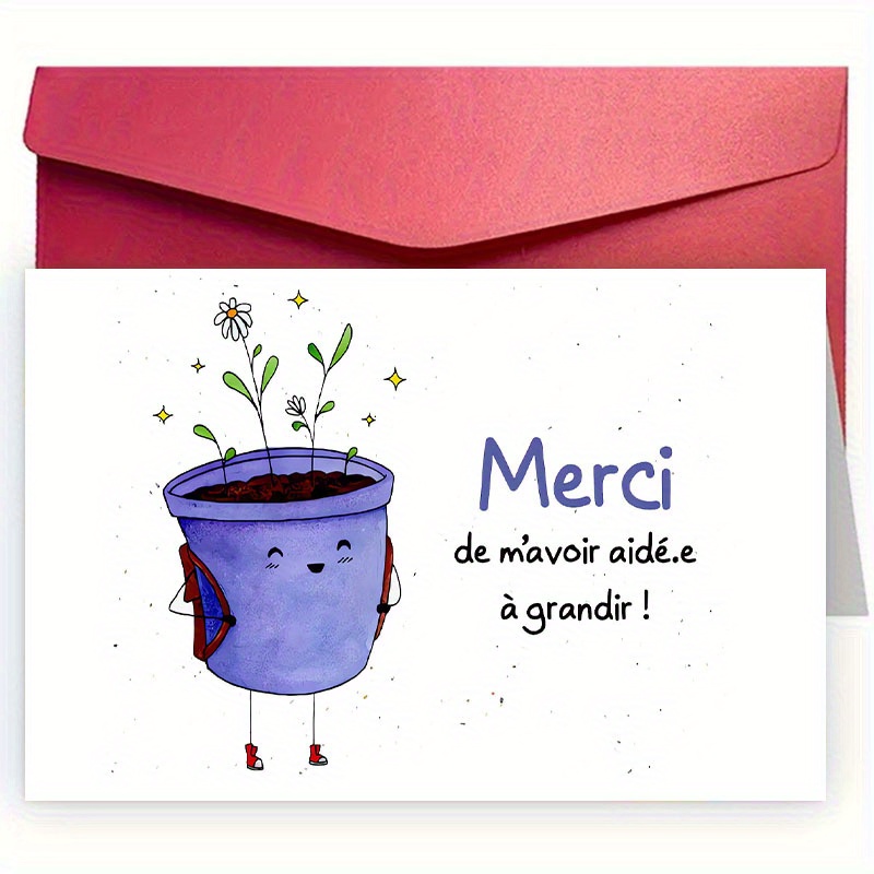 TEMU 1pc, Humorous Thank You Card With Envelope, 4.72 Inches * 7.09 Inches, A To , Teachers, And , Special Edition For Students And Parents, Unique