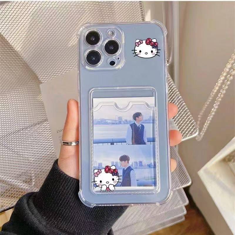 

Adorable Hello Kitty Creative Card Holder Phone Case, Compatible With , 16 Pro, 16 , 15 Pro, 15 , 14, 14 , 13, 12, 11, Xs Max, And Xr, Against Drops.