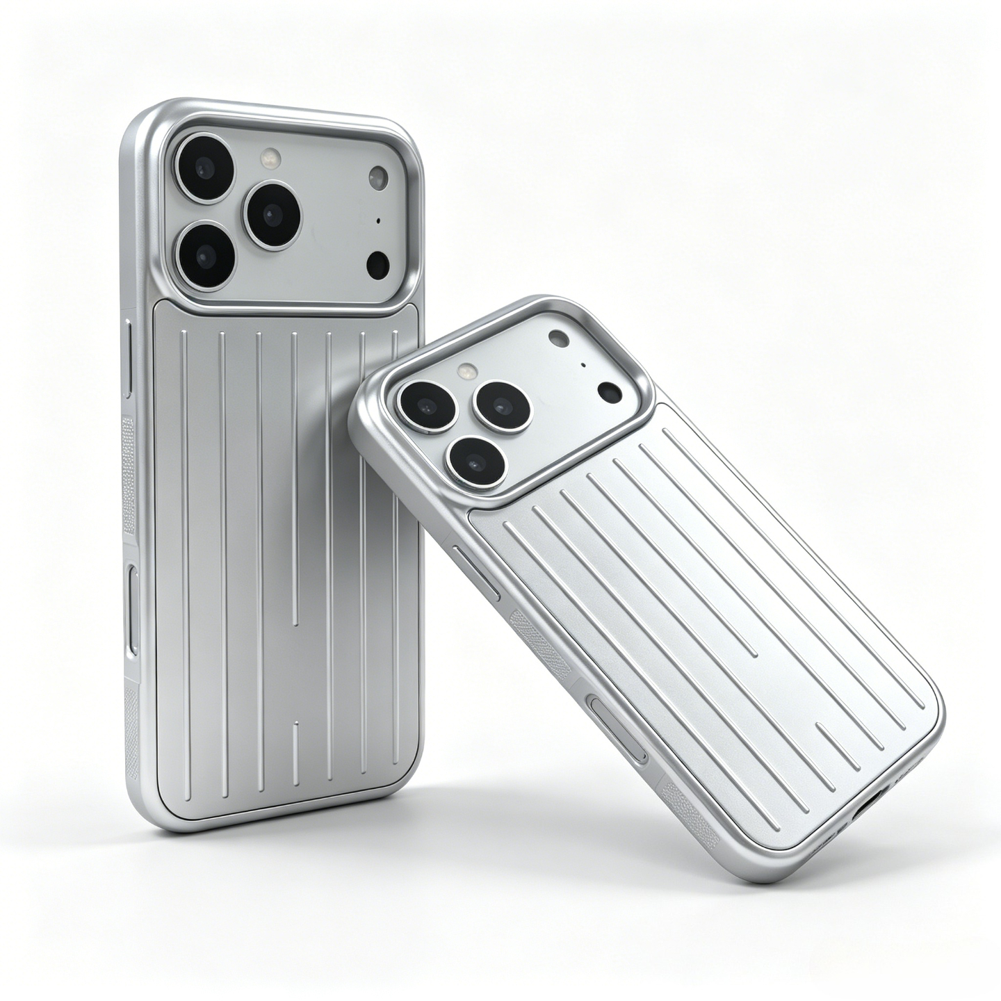 TEMU para teléfono: Nueva minimalista con de aleación: agarre con lujoso de rayas 3D, compatible con iPhone 17 Pro Max/16/15/14/13 Pro, protección a