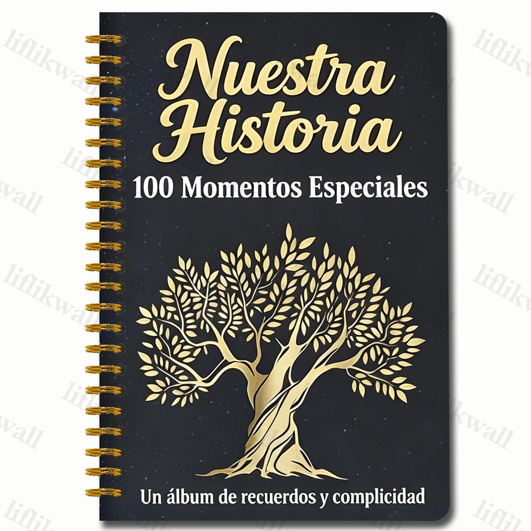 TEMU Libro de Citas para e , Edición en Español, Diario de 100 Citas con Stickers de Fotos y de Recuerdos, Regalo Familiar para , Tamaño: 5.5" X 8.3"