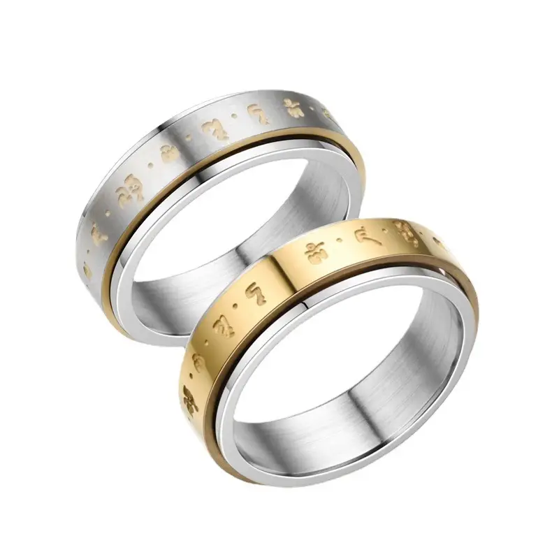 this special text and pattern ring features a double ring rotatable it suitable for american thanksgiving day and other festivals its adds cultural charm to for teenager Product details 0