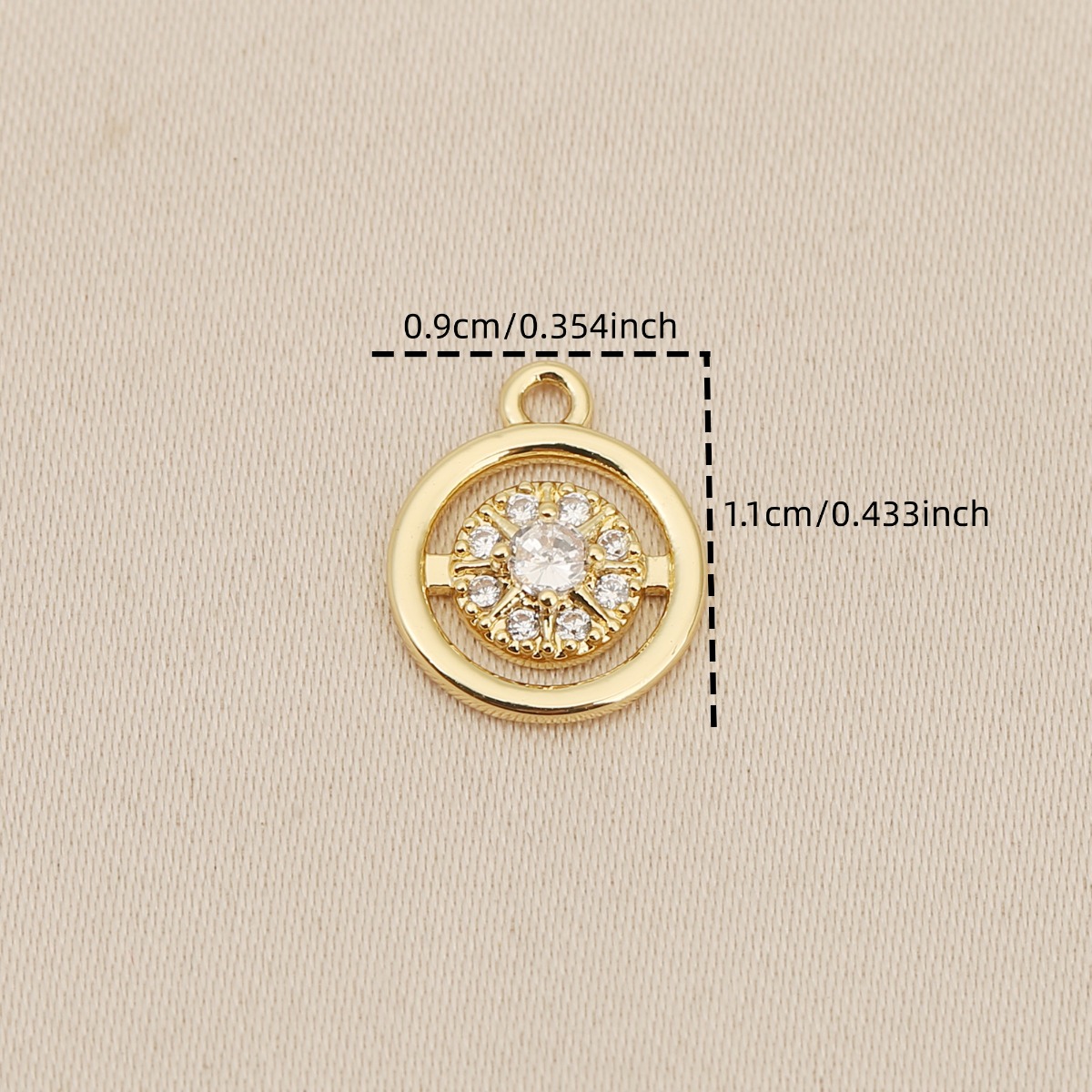 3pcs Compass Pendant Set with Synthetic Zirconia
