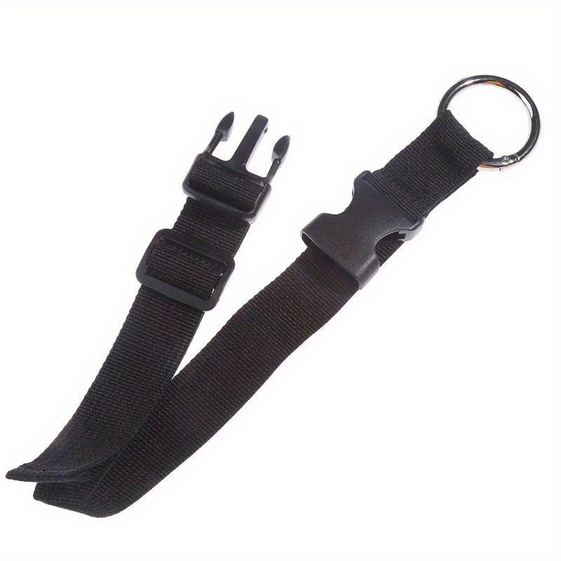 Image of Multi-functional Black Luggage Strap - Durable Anti-theft Tie- With Handbag Clip, Easy To Carry, Ideal For Travel And Daily Use