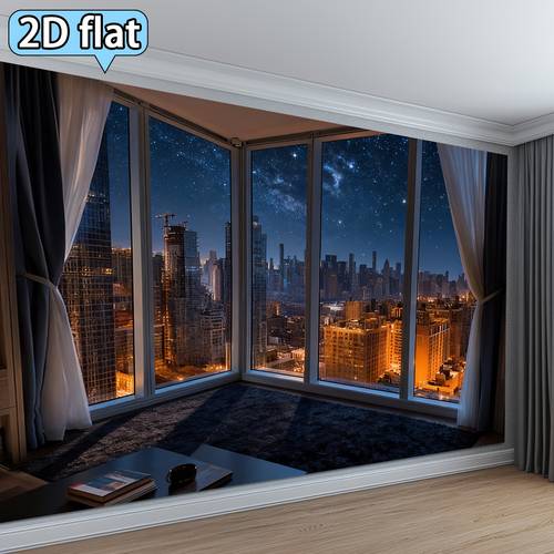 2d flat 1pc starry night banner backdrop with stars suitable for weddings birthdays graduations parties window decoration fabric for entrance room decor photo background 2d flat