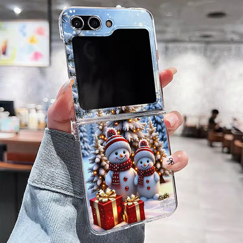 TEMU Phone Case - A Design With Christmas Trees, Santa Claus, Gingerbread Men, Snowmen, And Sleigh Cars As Background Patterns, A Creative, Popular,