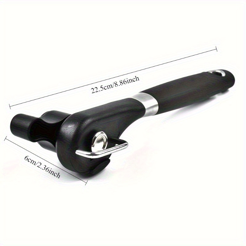 Abrelatas multifunción de 1 pieza con apertura lateral, rápido y fácil, de acero inoxidable, cuchillo de cocina, abrelatas, utensilio de cocina que abre perfectamente conservas, sopas, verduras, carnes— Equipo de servicio de alimentos de grado profesional