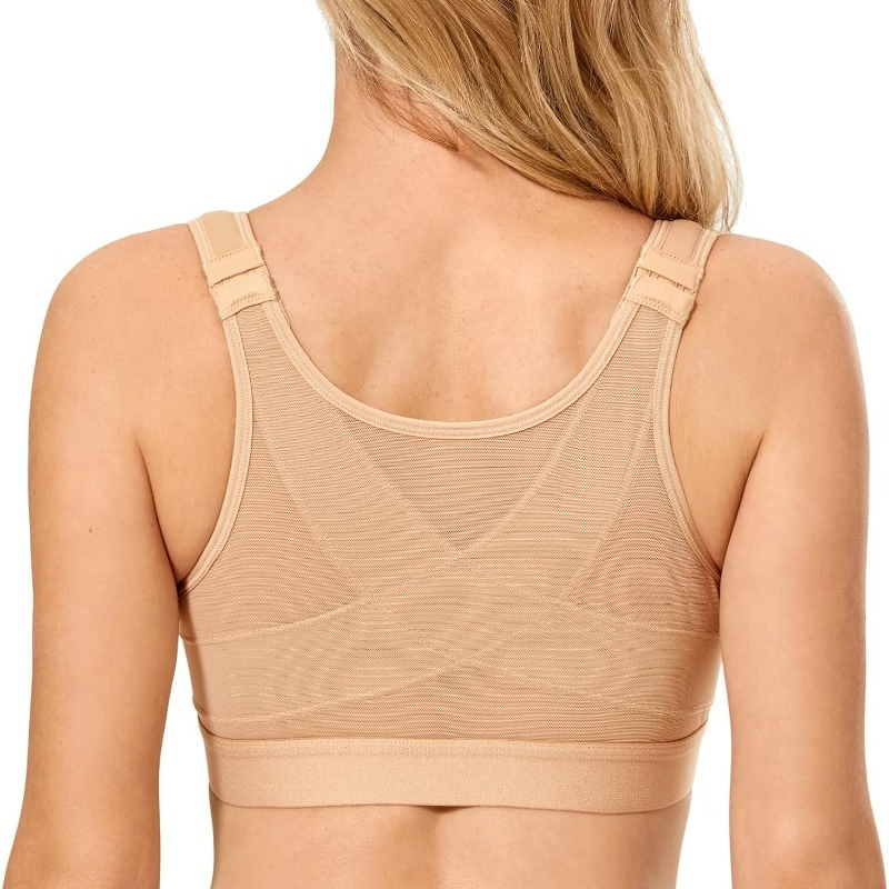 womens front closure posture wireless back support full coverage bra