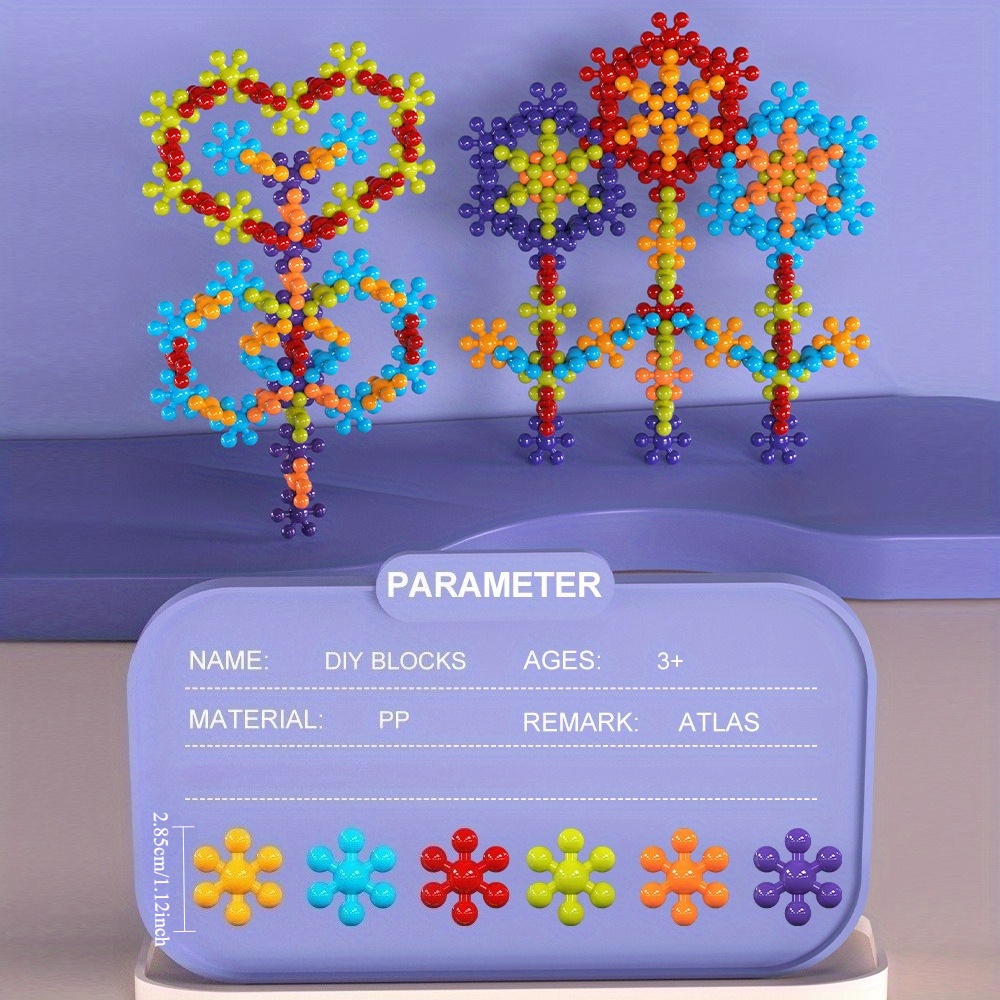 150pcs 3D Heart Shaped Building Blocks Kids' Educational Puzzle Stacking Blocks