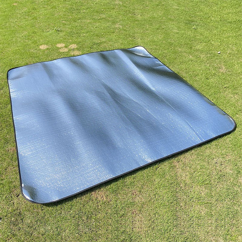 1pc Camping Mat - Durable Aluminum Foil, Easy-to-clean Epe Material, Outdoor Picnics And Tents, 118"x118", Ideal For , Hiking & Travel | Eva Foam Pad | Essential Camping Gear