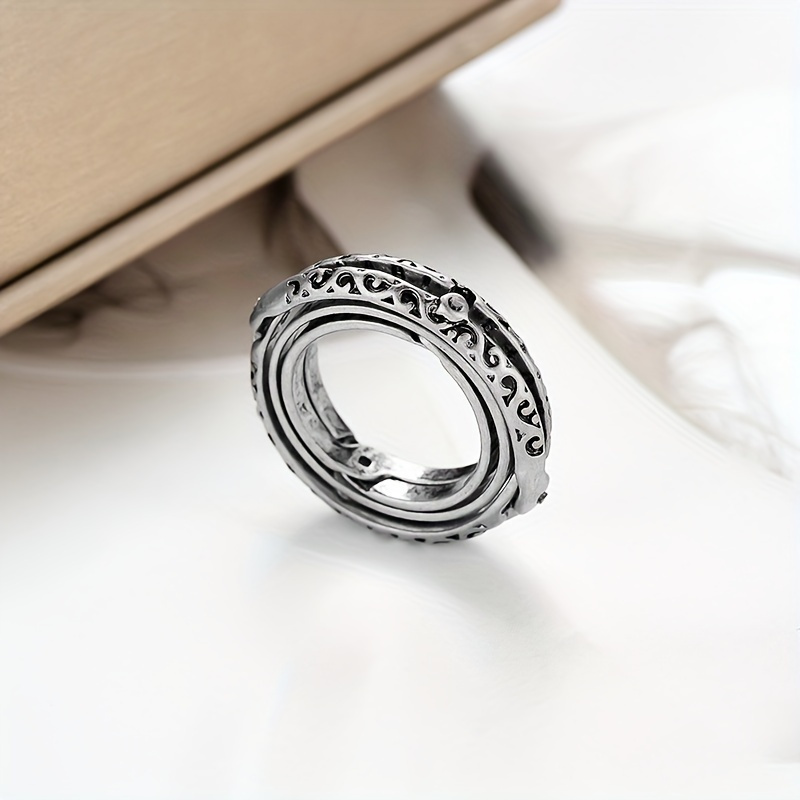 TEMU 1pc Bague Astronomique Multifonctionnelle - Bijou Élégant par l'Univers - Bague Extensible avec Capacité de Pendentif pour Hommes