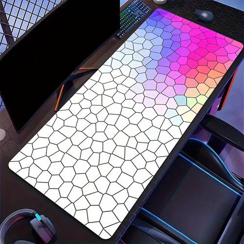 extended rgb cracked design gaming mouse pad large non slip rubber base desk mat for esports and office use durable keyboard pad ideal gift for teens boyfriend girlfriend