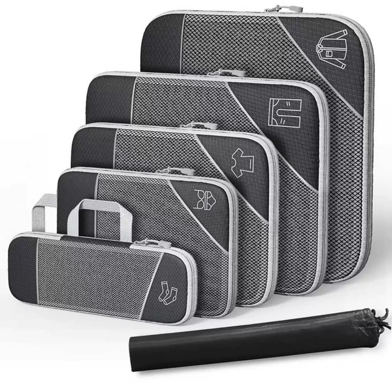 TEMU 6pcs Nylon Packing Cube Suit, Lightweight Travel Storage Box, Visual Duffel Bag For Travelers And , Suitable For All Luggage Sizes, Perfect Gift For , Under-bed Storage
