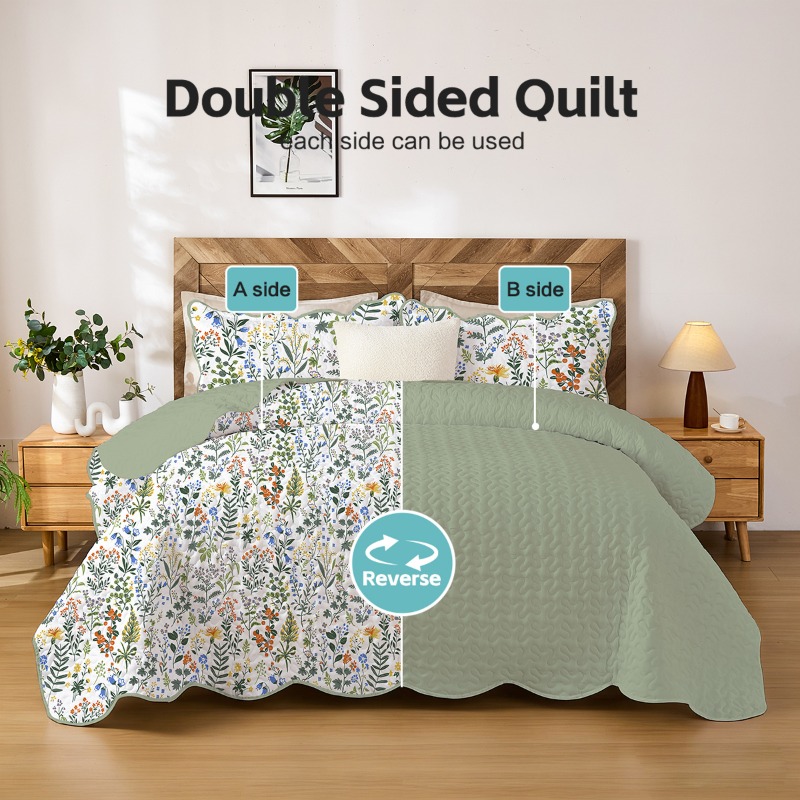 2 3pcs floral pattern bedding including 1 quilt cover and 1 2 pillowcase is soft breathable comfortable lightweight hypoallergenic and suitable for machine washing   bed covers are perfect for bedding and room decoration   Product details 2
