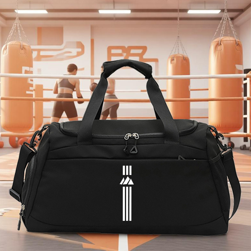 TEMU 1pc Mountain Printed Travel Bag, Stylish Gym Bag, Large-capacity Luggage Organizer, Adjustable Shoulder Strap, Wet And Dry , Independent Shoe